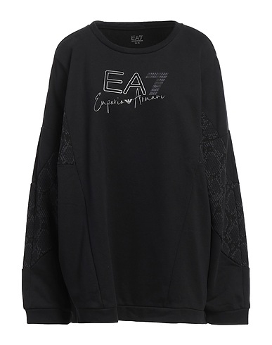 EA7 Sweatshirt Black 89% Cotton, 11% Polyester