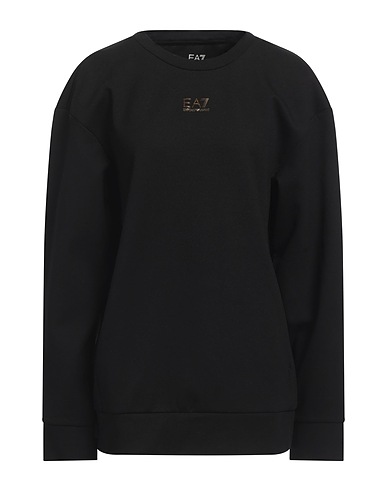 EA7 Sweatshirt Black 74% Polyester, 26% Cotton