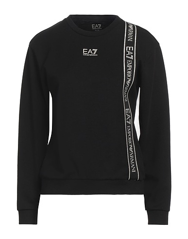 EA7 Sweatshirt Black 50% Polyester, 24% Cotton, 23% Modal, 3% Elastane