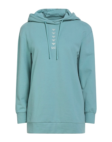 EA7 Sudadera Azul turquesa 96% Algodón, 4% Elastán