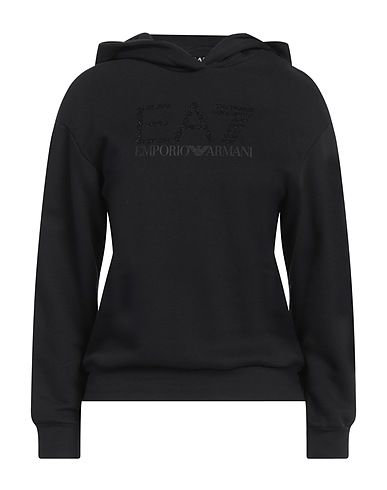 EA7 Hooded sweatshirt Black 88% Cotton, 12% Polyester