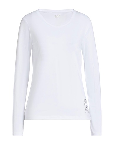 EA7 Basic t-Shirt Λευκό 95% Βαμβάκι, 5% Ελαστάνη