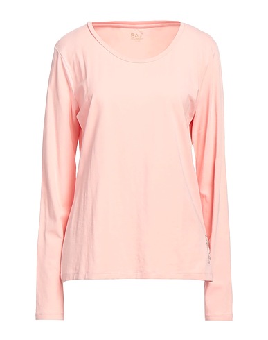 EA7 Basic T-shirt Light pink 95% Cotton, 5% Elastane