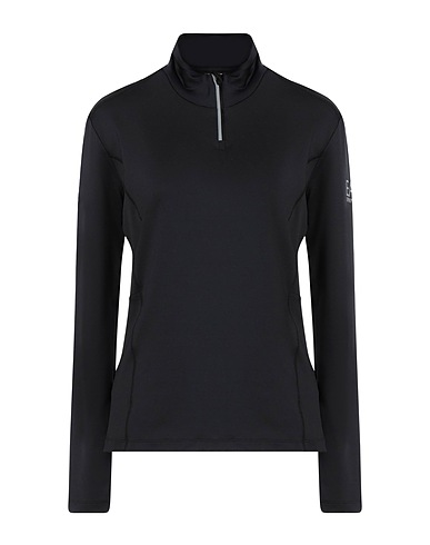 EA7 Athletic sweatshirts Black 96% Polyester, 4% Elastane