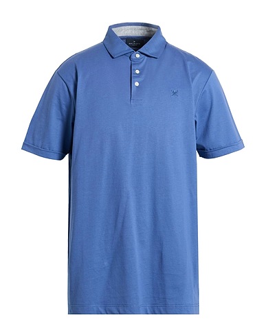 HACKETT Polo shirt Slate blue 100% Pima Cotton