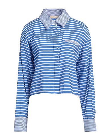 LE STREGHE Striped shirt Blue 85% Viscose, 15% Polyester