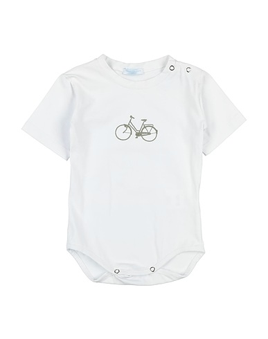MANUELL & FRANK Baby bodysuit White 90% Cotton, 10% Elastane