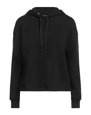 ARMANI EXCHANGE Felpa Nero 70% Cotone, 30% Poliestere, Poliammide, Fibra di metallo, Elastan