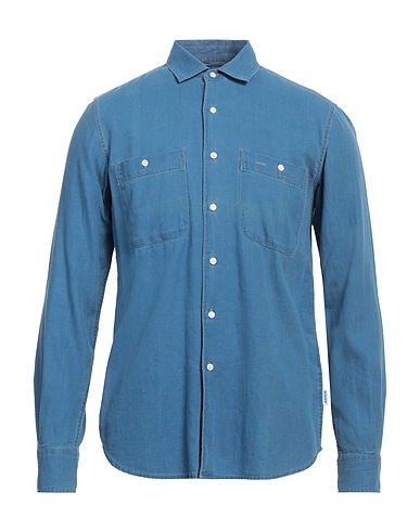 ASPESI Solid color shirt Blue 100% Cotton