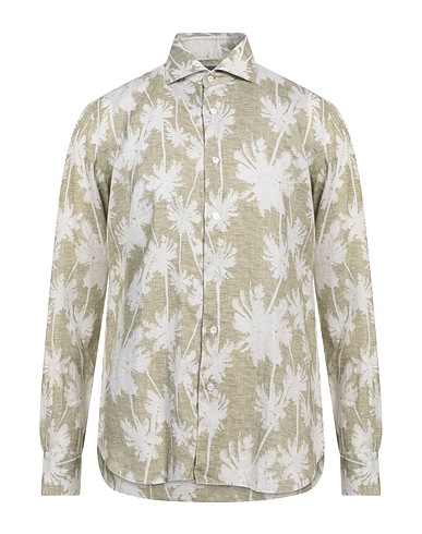 DANDYLIFE by BARBA Camisa de lino Verde militar 100% Lino