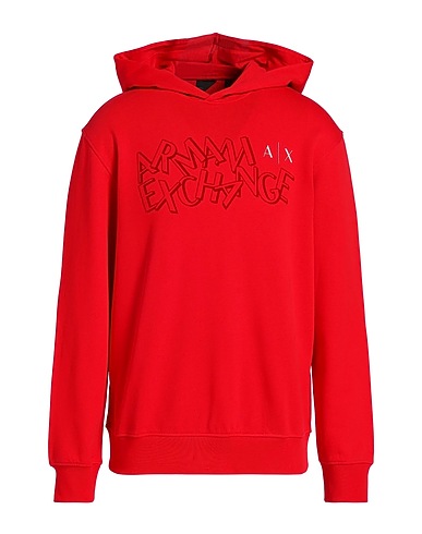 ARMANI EXCHANGE Hooded sweatshirt Red 100% Cotton