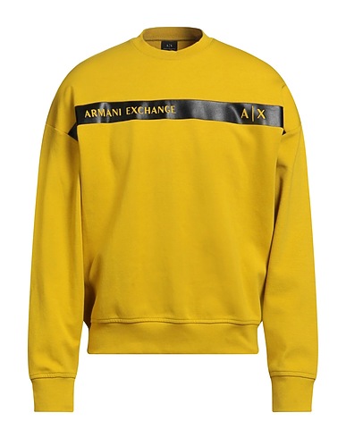 ARMANI EXCHANGE Sweatshirt Mustard 77% Cotton, 18% Polyester, 5% Elastane