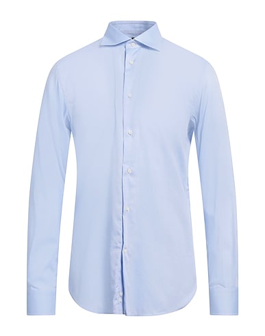 LAB. PAL ZILERI Patterned shirt Sky blue 100% Cotton