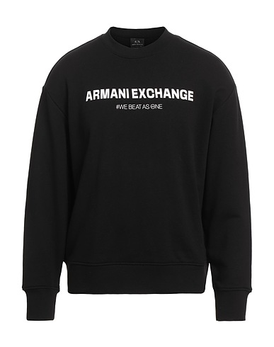 ARMANI EXCHANGE Sweatshirt Black 70% Cotton, 30% Polyester, Elastane