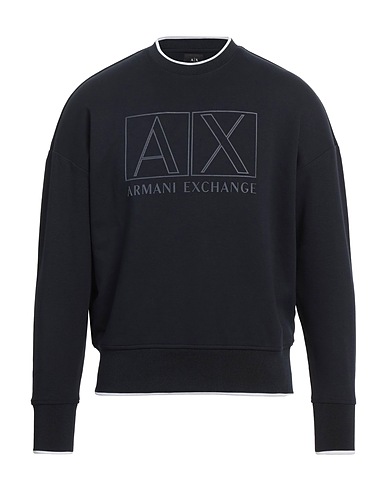 ARMANI EXCHANGE Felpa Blu notte 98% Cotone, 2% Elastan, Poliestere
