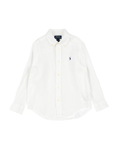 POLO RALPH LAUREN Solid colour shirt LINEN SHIRT
 White 100% Linen