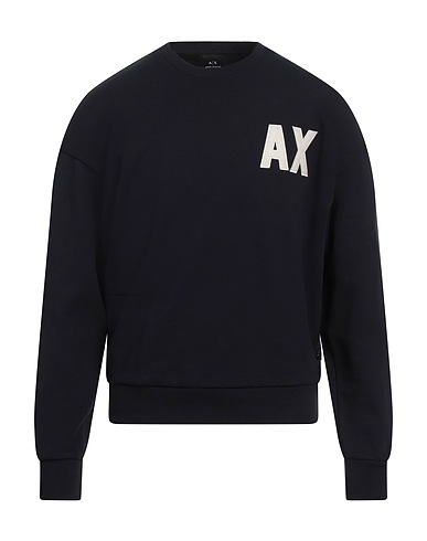 ARMANI EXCHANGE Felpa Blu notte 100% Cotone, Elastan