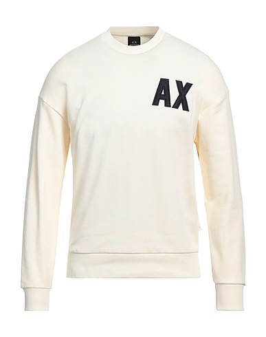 ARMANI EXCHANGE Sweatshirt Cream 100% Cotton, Elastane