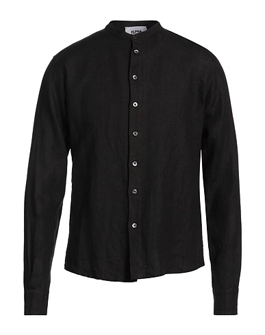 ALPHA STUDIO Linen shirt Black 100% Linen
