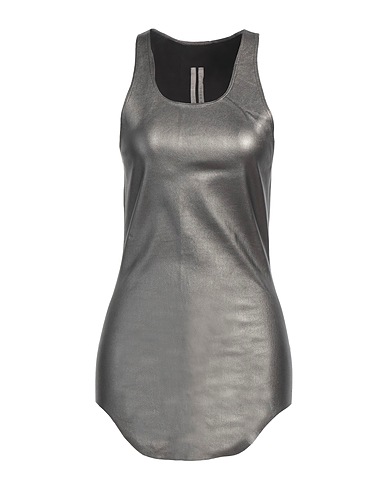 RICK OWENS Vest Charcoal 65% Lambskin, 34% Cotton, 1% Lycra®