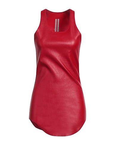 RICK OWENS Vest Brick red 65% Lambskin, 34% Cotton, 1% Lycra®