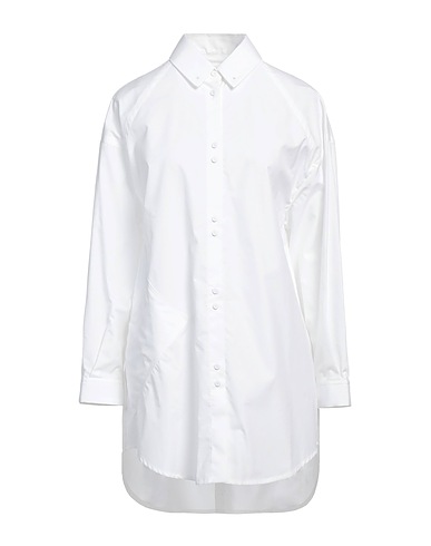 ISABEL BENENATO Solid color shirts & blouses White 100% Cotton