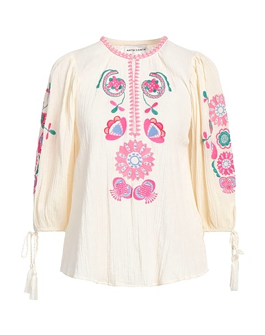ANTIK BATIK Top Elfenbein 100% Baumwolle