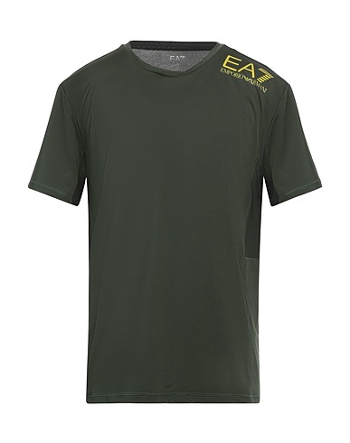 EA7 T-shirt Military green 83% Polyester, 17% Elastane