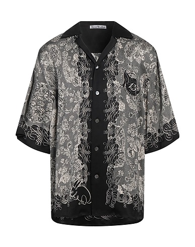 ACNE STUDIOS Patterned shirt Black 100% Viscose