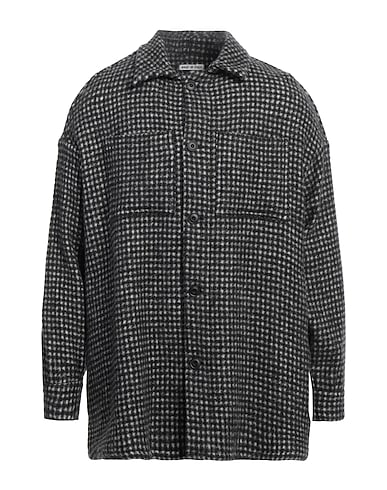 DESTIN Patterned shirt NERO 79% Wool, 13% Polyamide, 8% Cashmere