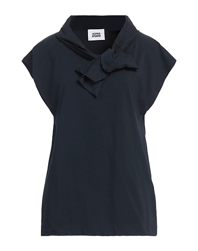 ALPHA STUDIO T-shirt Midnight blue 95% Cotton, 5% Elastane