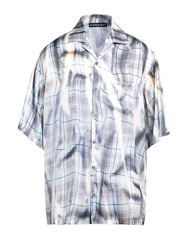 Y/PROJECT Camicia a quadri Celeste 100% Poliestere