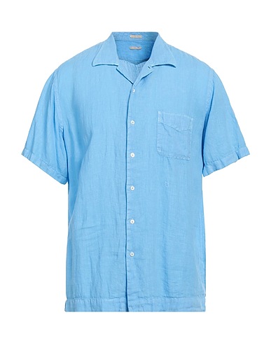 MASSIMO ALBA Camicia in lino Celeste 100% Lino