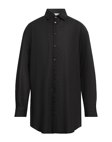 ISABEL BENENATO Camicia tinta unita Nero 100% Cotone