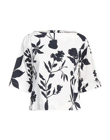 ALPHA STUDIO Top White 97% Cotton, 3% Elastane