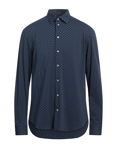 EMPORIO ARMANI Patterned shirt Midnight blue 88% Polyamide, 12% Elastane