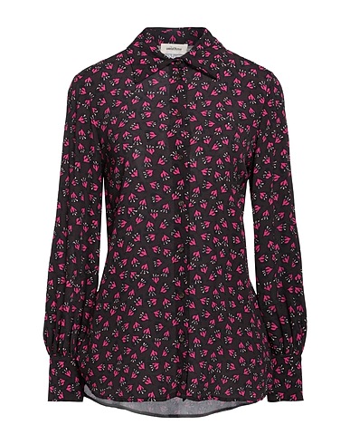 OTTOD'AME Patterned shirts & blouses Dark brown 100% Viscose