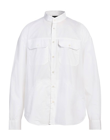 EMPORIO ARMANI Solid colour shirt White 100% Cotton