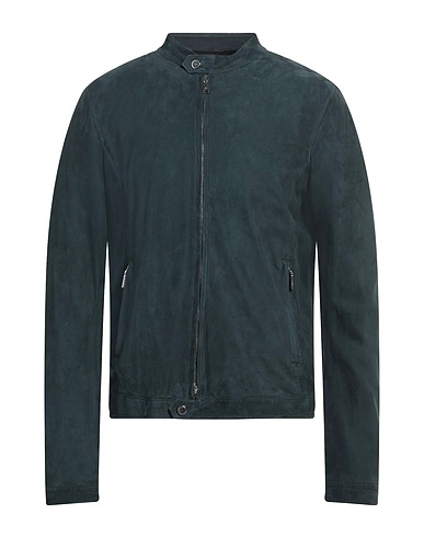 TAGLIATORE Biker jacket Dark green 100% Lambskin