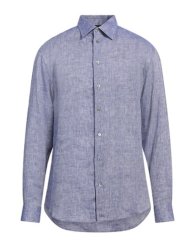 EMPORIO ARMANI Linen shirt Blue 100% Linen