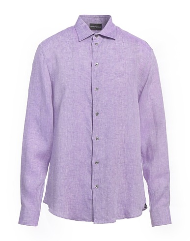 EMPORIO ARMANI Solid color shirt 100% Linen