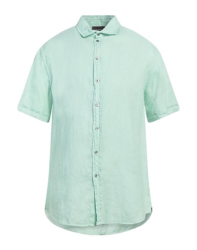 EMPORIO ARMANI Linen shirt Light green 100% Linen