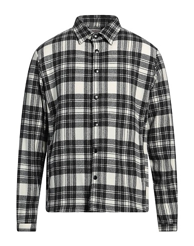 DESTIN Checked shirt Charcoal 75% Wool, 25% Cashmere
