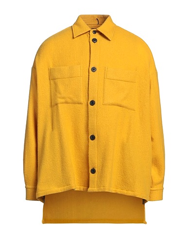 DESTIN Solid color shirt Marigold 76% Wool, 14% Cashmere, 10% Polyamide