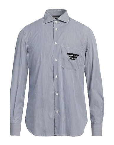 EMPORIO ARMANI Striped shirt Midnight blue 100% Cotton