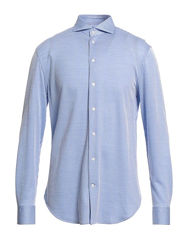 EMPORIO ARMANI Striped shirt Blue 51% Lyocell, 49% Virgin Wool
