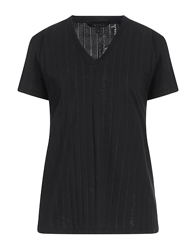 ARMANI EXCHANGE Basic T-shirt Black 65% Polyester, 35% Cotton