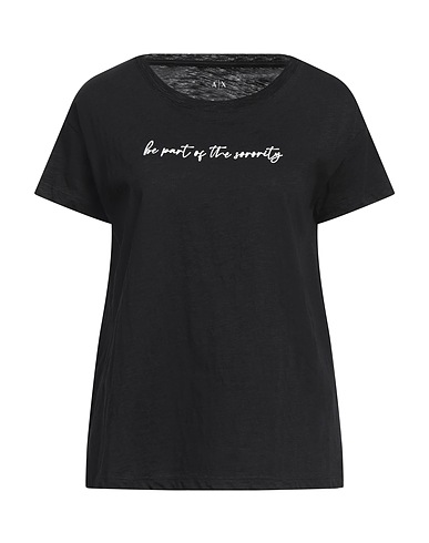ARMANI EXCHANGE T-shirt Μαύρο 100% Βαμβάκι
