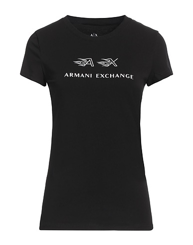 ARMANI EXCHANGE T-shirt Black 92% Cotton, 8% Elastane