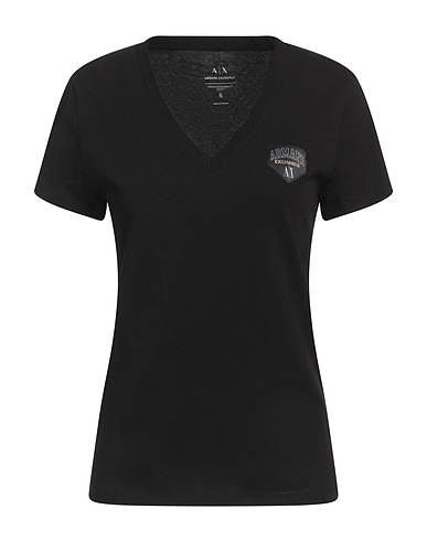 ARMANI EXCHANGE Basic T-Shirt Schwarz 100% Baumwolle
